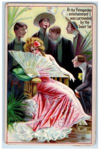 c1910's Pretty Woman At The Palmgarden Entertainment  Embossed Antique Postcard