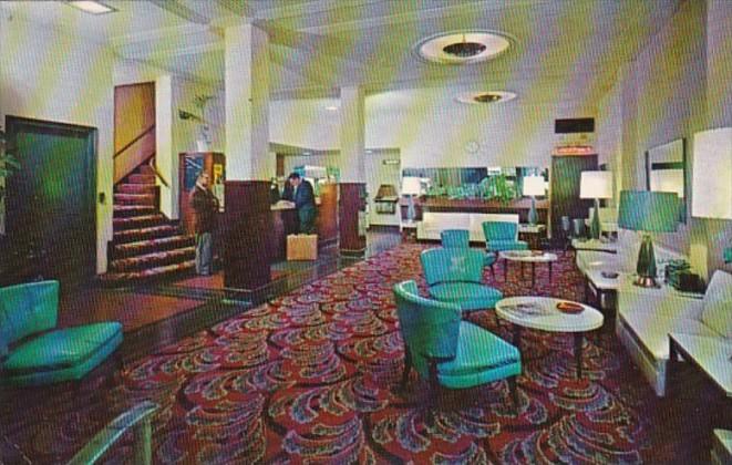 California San Francisco Golden State Hotel Lobby 1963