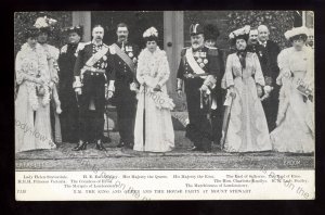 ROY089 - King Edward VII - The King & Queen's Party at Mount Stewart - postcard