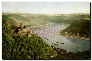 Postcard Old Katz Burg bei St Goarshausen am Rhein