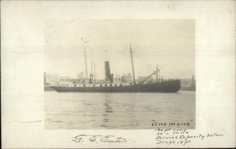 Tender Lighthouse Ship Lightship Anemone Woods Hole MA Signed  Captain RP