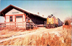 Postcard TRAIN SCENE Between Eau Claire & Durand Wisconsin WI AK8873