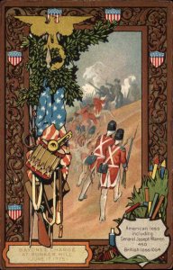 Bunker Hill Bayonet Charge Patriotic Embossed Winsch c1910s Postcard