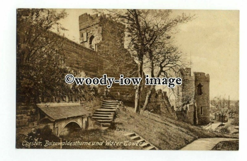 tq2430 - Cheshire - Early View of Boizewaldesthorne and Water Towers - Postcard 