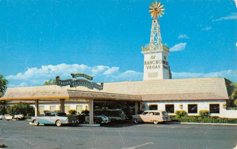 Las Vegas Nevada El Rancho Restaurant Street View Vintage Postcard K41759