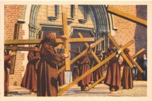 Lot272 furnes procession of  penitents the penitents carry their cross belgium