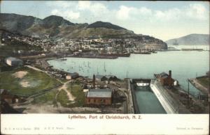 Lyttelton Port of Christchurch New Zealand 1906 Used Postcard