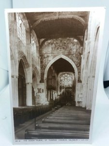 Vintage Antique Tucks RP Postcard The Doom Mural St Thomas Church Salisbury VGC