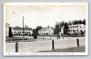 Quartermaster Replacement Training Center Camp Lee Virginia Vintage Unposted