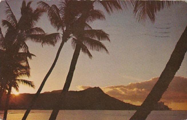 Hawaii Rising Sun Over Diamond Head 1965