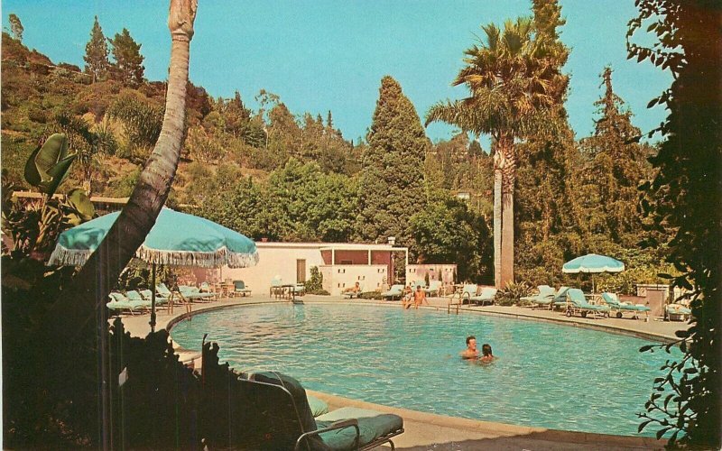 Postcard California Los Angeles Hotel Bell Air 1960s Swimming Pool 23-1985 