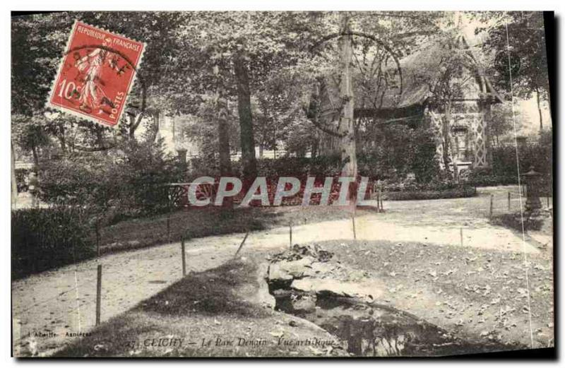 Old Postcard Clichy Parc Denain Artistic View