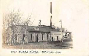 RPPC City Power House, Estherville, Iowa Emmet County 1907 Vintage Postcard