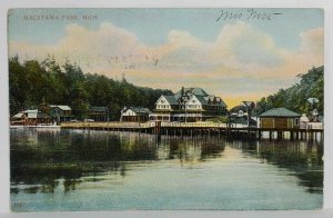 Macatawa Park Michigan Hotel Pier Boat Houses 1911 Postcard T13