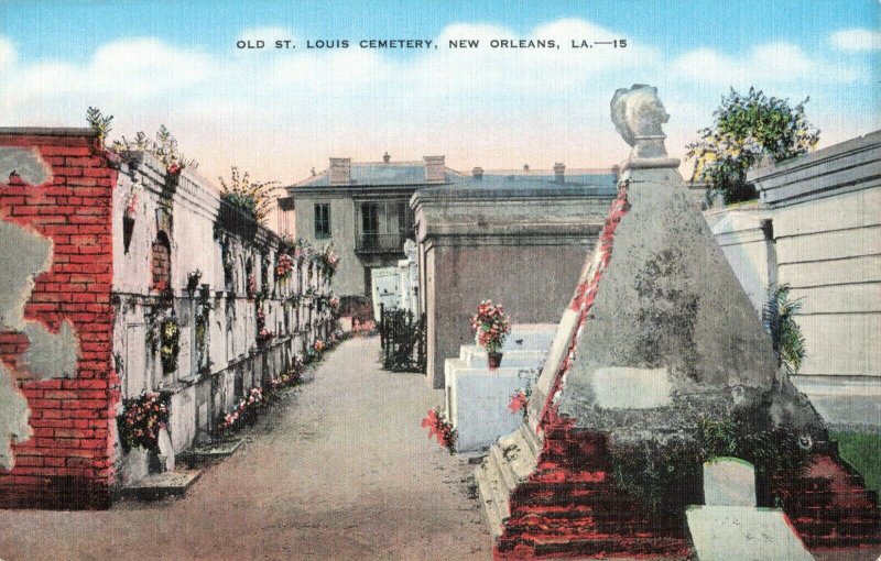 Postal Antigua St. Louis cementerio Nueva Orleáns Luisiana 