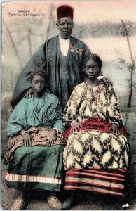 postcard West Africa Dakar Senegal Family - Familie Senegalaise