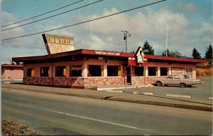 Postcard Coo Coo Clock Restaurant Coffee Shop US 101 in Oceanlake, Oregon