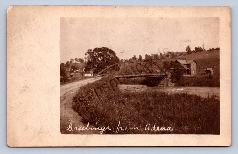 J87/ Adena Ohio RPPC Postcard c1910 near Stuebenville Cadiz Bridge Home 569