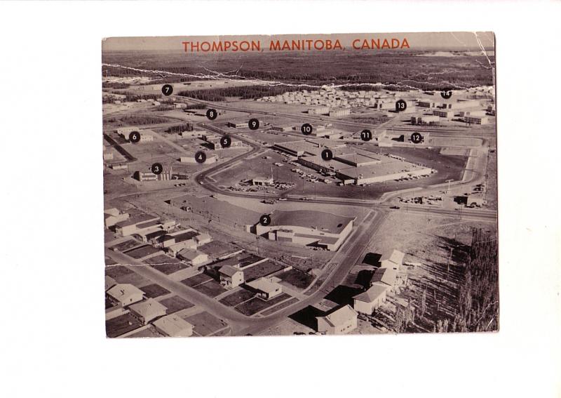 Thompson, Manitoba, Legend of Building Names, Photo Map, Used 1969