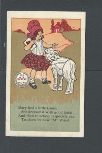 Post Card 1924 Minneapolis MN Knitting Works Advertising Its Waists See Poem