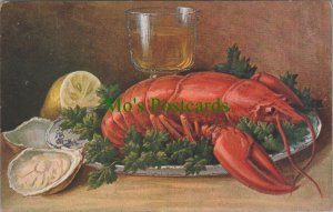 Food & Drink Art Postcard - Lobster Dish With Oysters  Used not postally RS34298