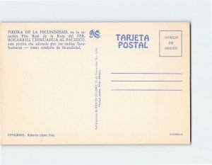 Postcard Piedra De La Fecundidad, Estacion Pito Real, Mexico