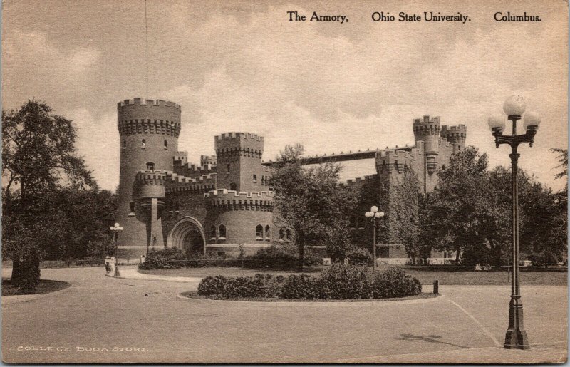 Vtg 1910's The Armory Ohio State University Columbus OH Postcard