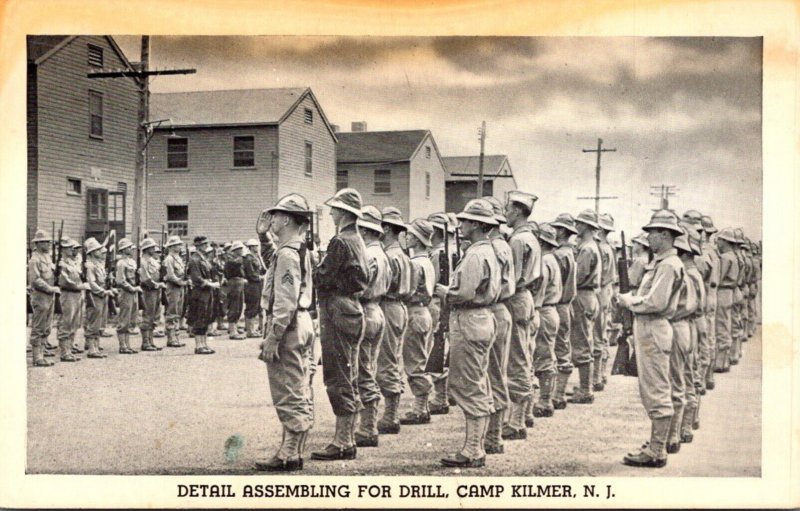 New Jersey Camp Kilmer Detail Assembling For Drill