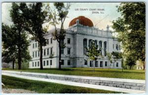 DIXON, Illinois  IL   LEE COUNTY COURT HOUSE  ca 1910s Postcard