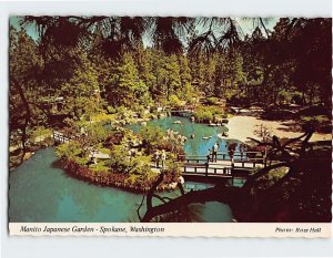 Postcard Manito Japanese Garden, Spokane, Washington