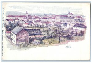 c1905 Buildings View Jicin Králové Czech Republic Unposted Antique Postcard