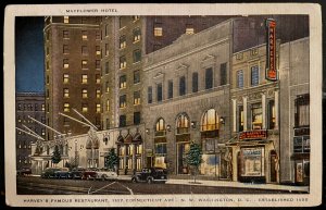 Vintage Postcard 1915-1930 Harvey's Restaurant, Connecticut Ave. Washington, DC