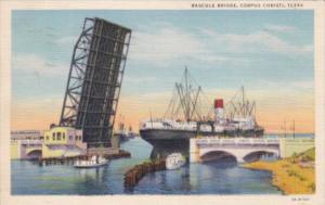 Texas Corpus Christi The Bascule Bridge 1940 Curteich