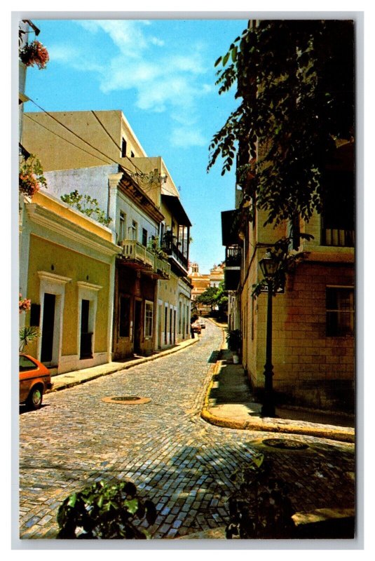 Typical Street View San Juan Puerto Rico UNP Chrome Postcard W22