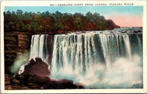 New York Niagara Falls Terrapin Point From Canada