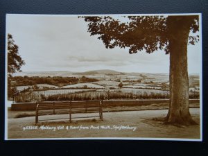 Dorset SHAFTESBURY Melbury Hill & View from Park Walk - Old RP Postcard