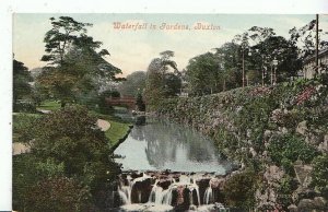 Derbyshire Postcard - Waterfall in Gardens - Buxton   ZZ142