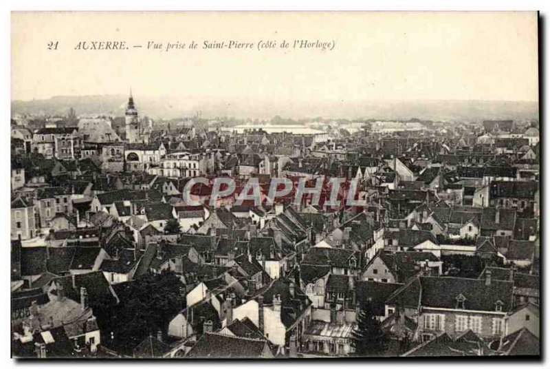 Old Postcard Auxerre View Jack St. Pierre Cote of & # 39horloge