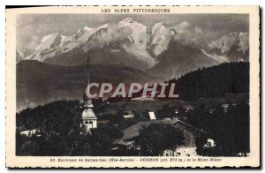 Old Postcard The Alps Picturesque surroundings Sallanches Haute Savoie Cordon...