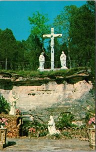 Gethsemani Calvary Grotto Black Madonna Shrine Eureka MO Postcard PC186