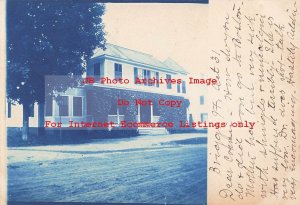 VT, Briggs, Vermont, Cyanotype RPPC, House, 1906 PM, Photo
