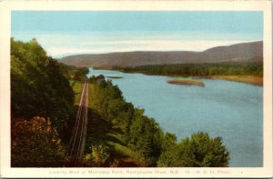 VINTAGE POSTCARD LOOKING WEST AT MORRISSEY ROCK RESTIGOUCHE RIVER NEW BRUNSWICK