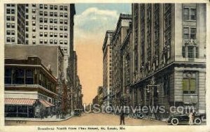 Broadway - St. Louis, Missouri MO Postcard