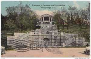 HOT SPRINGS, Arkansas, 1900-1910's; Entrance To Government Reservation