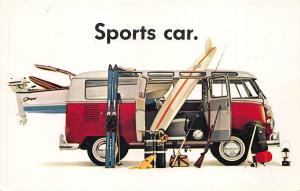 Volkswagen VW  Sports car Van Advertising Postcard