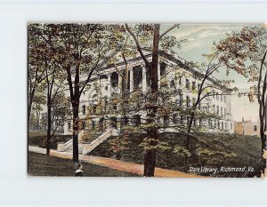 Postcard State Library, Richmond, Virginia