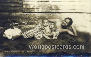 Real Photo Malay Women & Child Malaysia Unused 