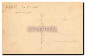Old Postcard Paris Strolling Place de la Concorde