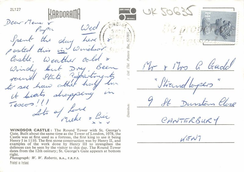 uk50635 round tower and st georges gate  windsor castle uk