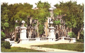 VINTAGE POSTCARD WINCHELL HALL AT SYRACUSE UNIVERSITY (HAND-COLORED)